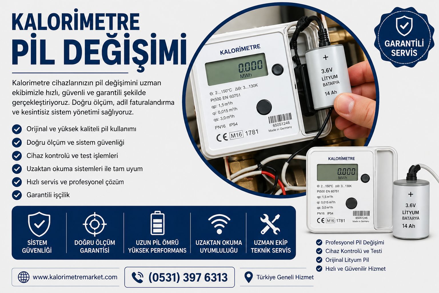 kalorimetre Pil Değişimi